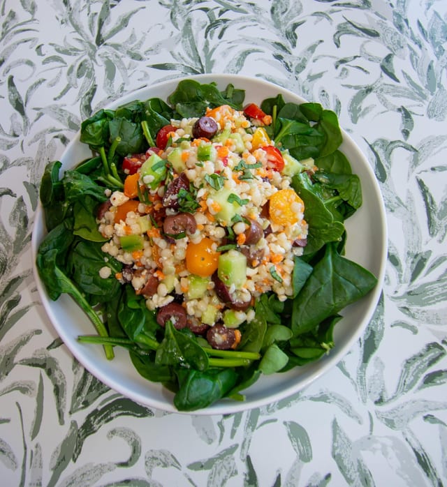 Tri-Colored Couscous Salad.